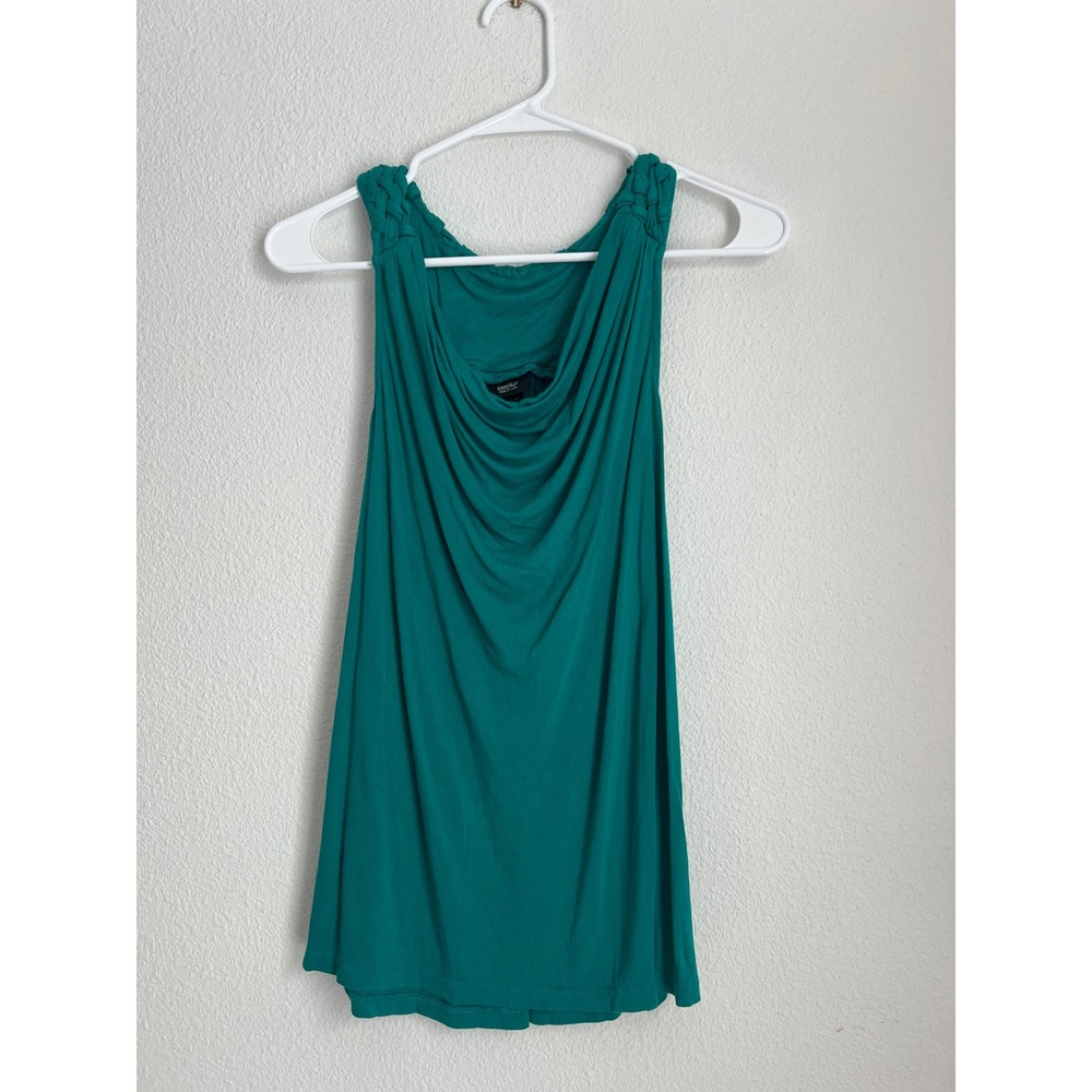 Mossimo‎ Teal Green Tank Top Cowl Neck Braided Straps Women's M